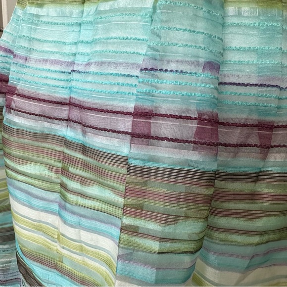 Donna Morgan Striped Watercolor Strapless Dress Size 6 - Picture 7 of 11